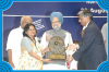 Lion Mrs. Papari Mondal receiving the National Award from the Prime Minister of India